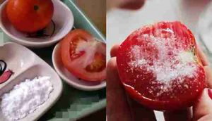 Cà chua muối và cà chua tẩy tế bào chết