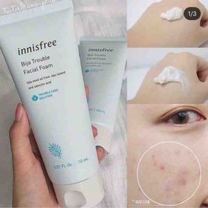 Review Sữa Rửa Mặt Trị Mụn Innisfree Jeju Bija Trouble Facial Foam