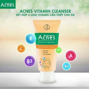 Sữa rửa mặt Acnes Vitamin Cleanser phục hồi da sau mụn