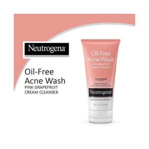 Sữa rửa mặt ngừa mụn trắng da chiết xuất bưởi hồng Neutrogena Oil-Free Acne Wash Pink Grapefruit Cream Cleanser