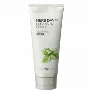 Sữa rửa mặt The Face Shop Herb Day 365 Spearmint/Bạc hà cho nam